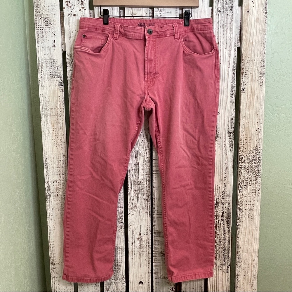 IZOD Saltwater Stretch Chino Pants Women 36 Coral Crop  Retro Beach Vibes Casual